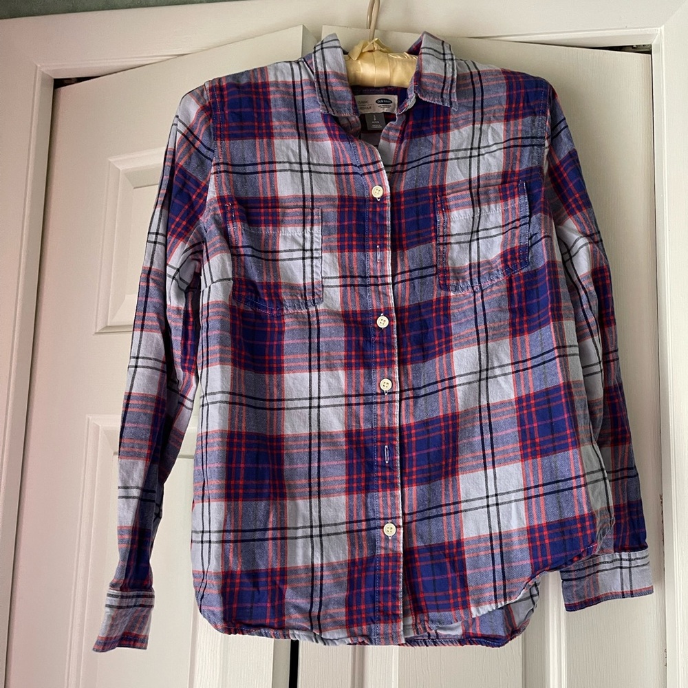 Old Navy Classic Plaid Button Down Flannel